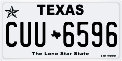 TX license plate CUU6596