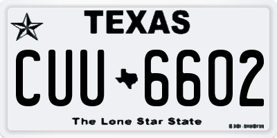 TX license plate CUU6602