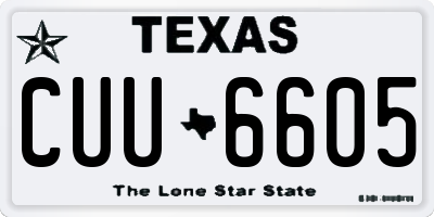 TX license plate CUU6605