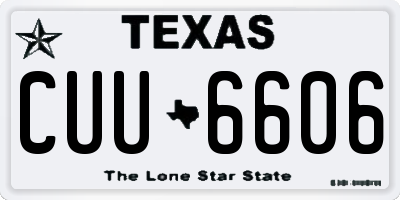 TX license plate CUU6606