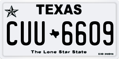 TX license plate CUU6609