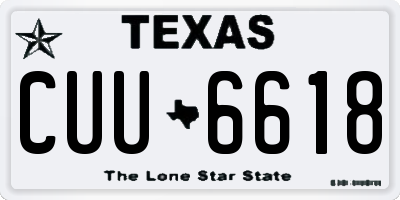 TX license plate CUU6618