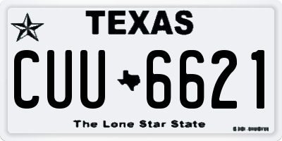 TX license plate CUU6621