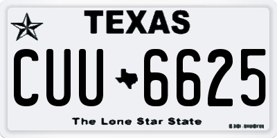 TX license plate CUU6625