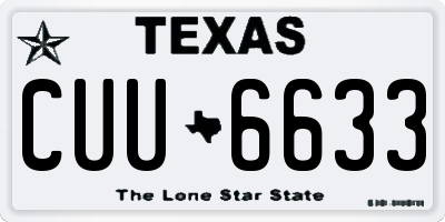 TX license plate CUU6633