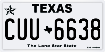 TX license plate CUU6638