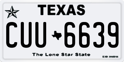 TX license plate CUU6639