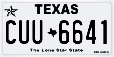 TX license plate CUU6641