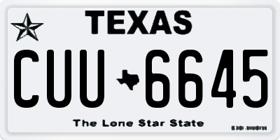 TX license plate CUU6645
