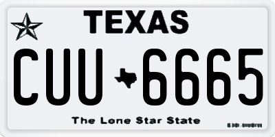 TX license plate CUU6665