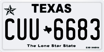 TX license plate CUU6683