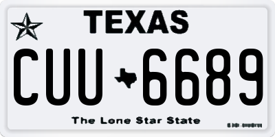 TX license plate CUU6689