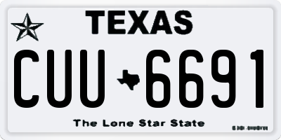 TX license plate CUU6691