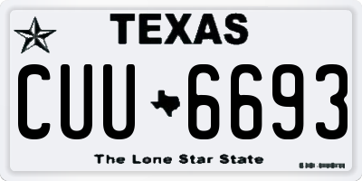 TX license plate CUU6693