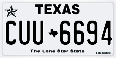 TX license plate CUU6694