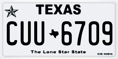 TX license plate CUU6709