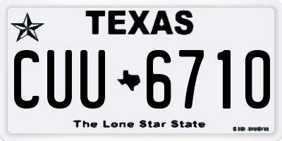 TX license plate CUU6710