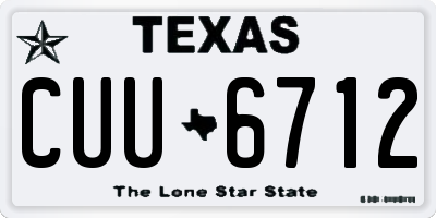 TX license plate CUU6712