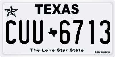 TX license plate CUU6713