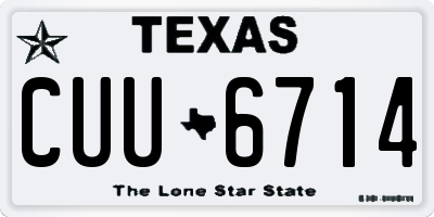 TX license plate CUU6714