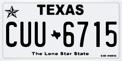 TX license plate CUU6715