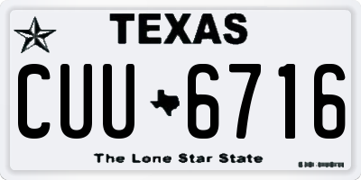 TX license plate CUU6716
