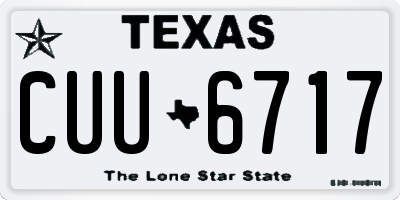 TX license plate CUU6717