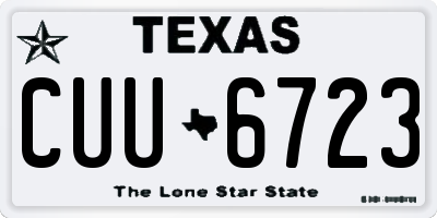TX license plate CUU6723