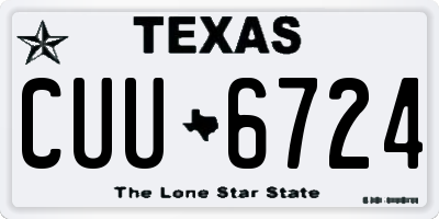 TX license plate CUU6724
