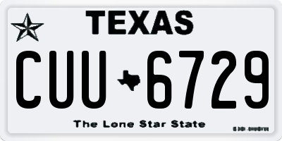TX license plate CUU6729
