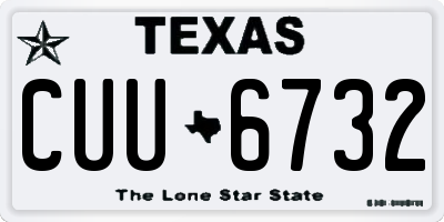 TX license plate CUU6732