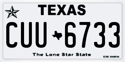 TX license plate CUU6733