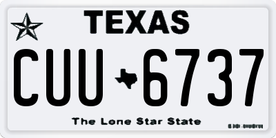 TX license plate CUU6737
