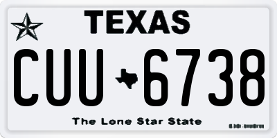 TX license plate CUU6738