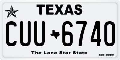 TX license plate CUU6740