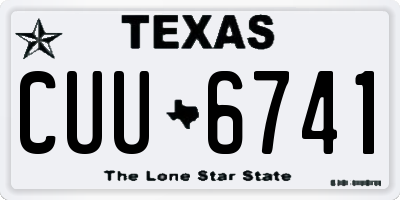 TX license plate CUU6741