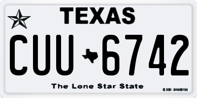 TX license plate CUU6742