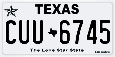 TX license plate CUU6745