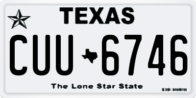 TX license plate CUU6746