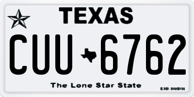 TX license plate CUU6762