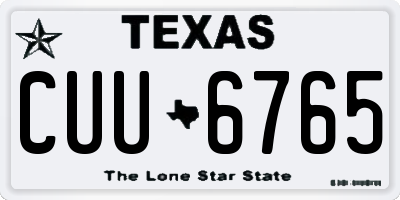 TX license plate CUU6765