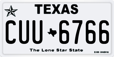 TX license plate CUU6766