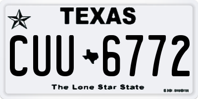 TX license plate CUU6772