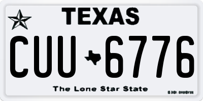 TX license plate CUU6776