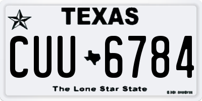 TX license plate CUU6784