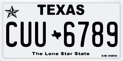 TX license plate CUU6789
