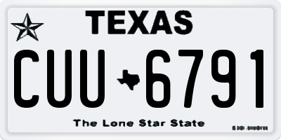 TX license plate CUU6791