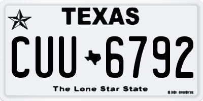 TX license plate CUU6792