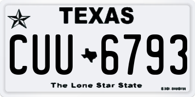 TX license plate CUU6793