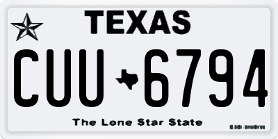 TX license plate CUU6794